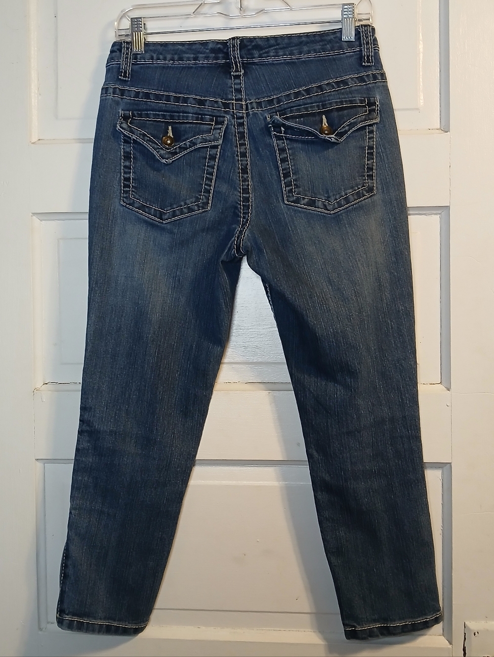 Nine West Jeans Womens Size 6 Blue Slim Straight Mid Rise Ankle Crop Stretch